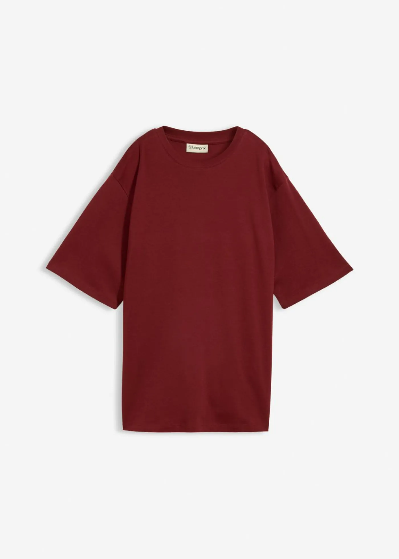 bonprix bonprix Camiseta larga de interlock Rojo rubí Sale