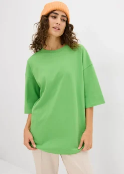 bonprix bonprix Camiseta larga de interlock Verde trébol Hot