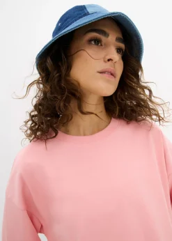 bonprix bonprix Camiseta larga de interlock rosa pálido Discount