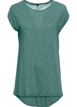 bonprix bonprix Camiseta larga de mezcla de viscosa Verde grisáceo Best