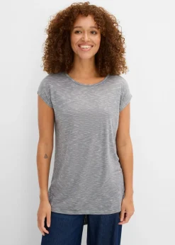 bonprix bonprix Camiseta larga de mezcla de viscosa Gris Hot