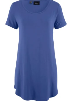 bonprix bonprix Camiseta larga de viscosa suave zafiro Online