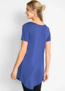 bonprix bonprix Camiseta larga de viscosa suave zafiro Online