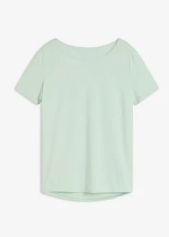 bonprix bonprix Camiseta larga deportiva con espalda abierta Verde pastel Best