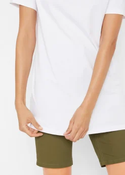 bonprix bonprix Camiseta larga (2 unidades) Azul marino-blanco Clearance