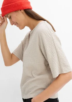 bonprix bonprix Camiseta oversize gris piedra Outlet