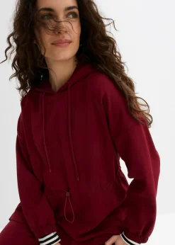 bonprix bonprix Camiseta oversize de neopreno suave Rojo rubí