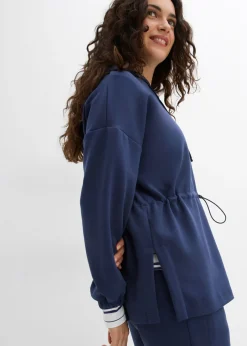 bonprix bonprix Camiseta oversize de neopreno suave Azul marino Clearance