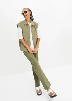 bonprix bonprix Camiseta oversize de viscosa fluida Blanco Outlet