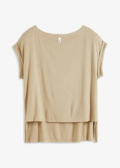 bonprix bonprix Camiseta oversize de viscosa fluida Arena New