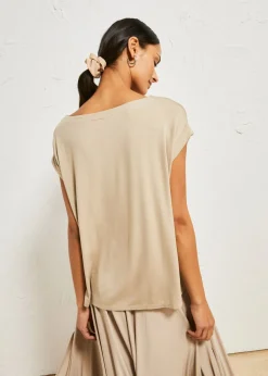 bonprix bonprix Camiseta oversize de viscosa fluida Arena New