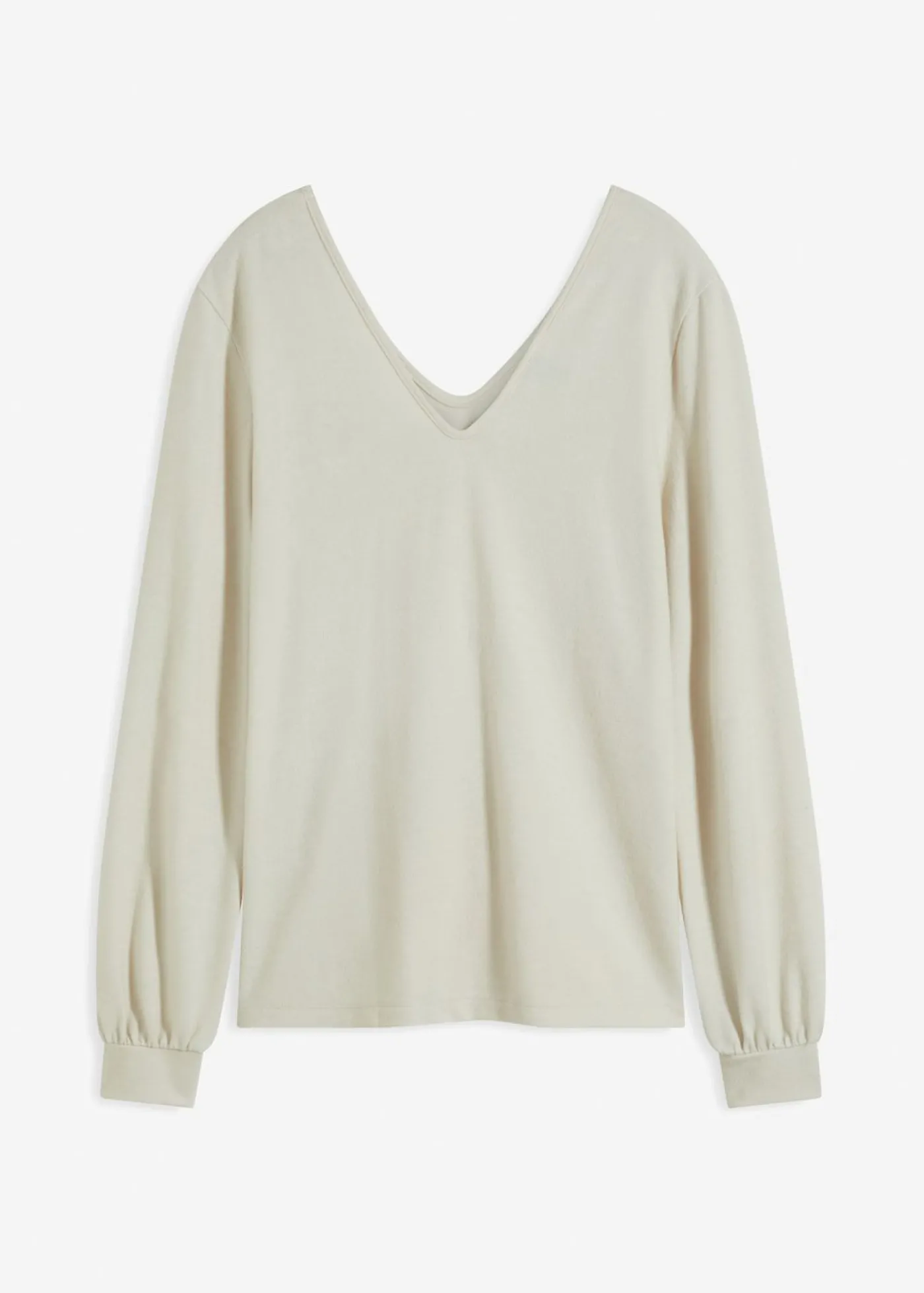 bonprix bonprix Camiseta polar con perlas Crudo Hot