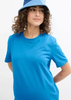 bonprix bonprix Camiseta premamá de algodón orgánico (2 unidades) amarillo claro/azul glaciar