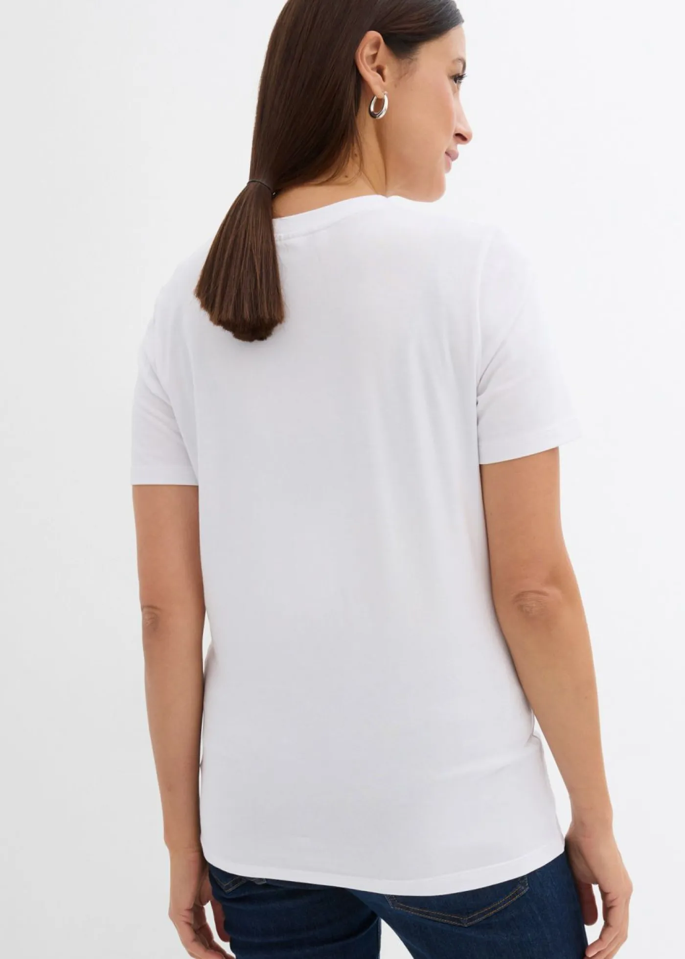 bonprix bonprix Camiseta premamá de algodón orgánico (2 unidades) Negro-blanco Best