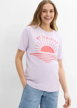 bonprix bonprix Camiseta premamá y de lactancia 2 en 1 de algodón orgánico lila pastel Hot