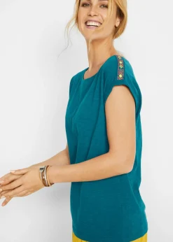 bonprix bonprix Camiseta tipo boxy Verde azulado Online