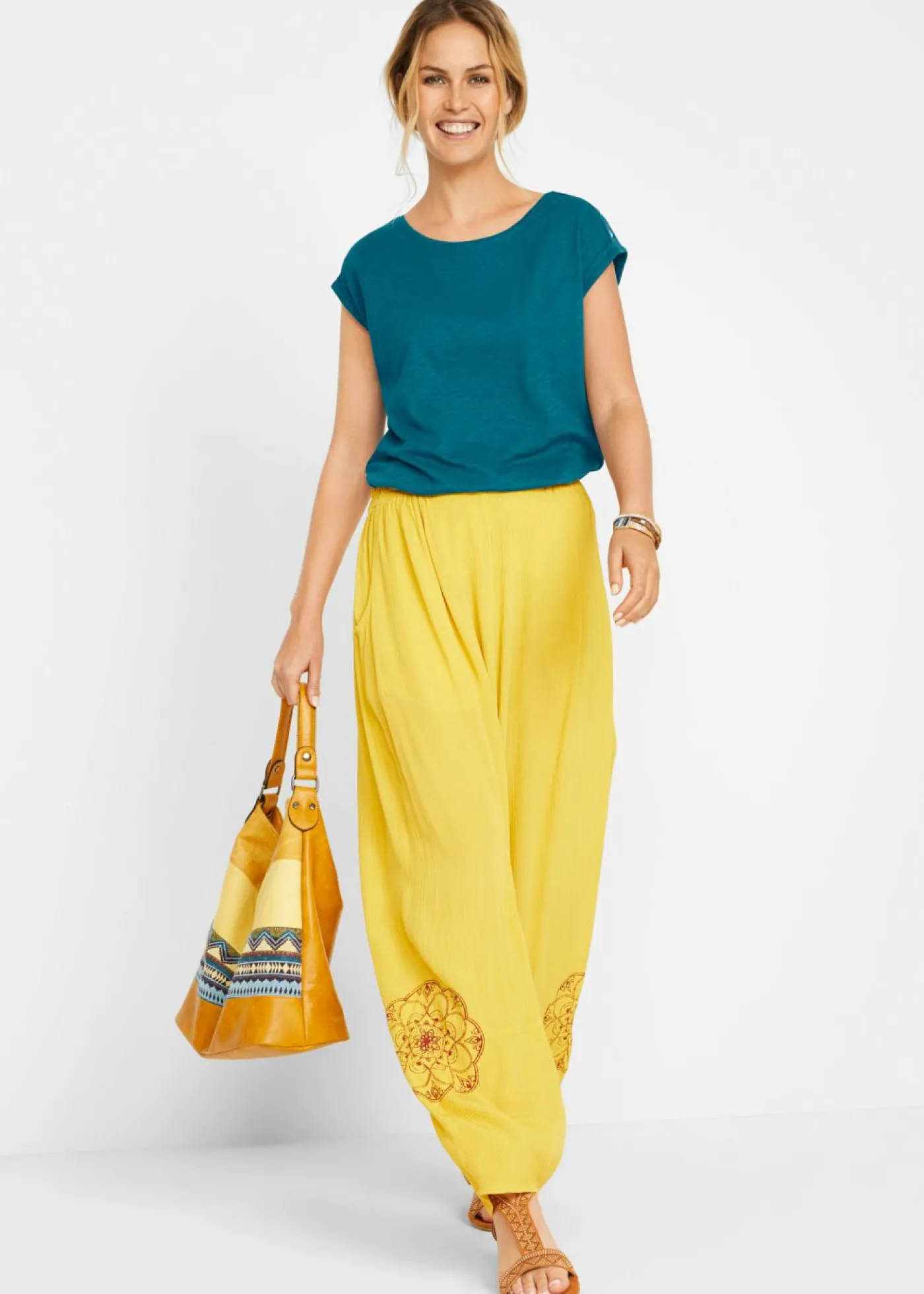 bonprix bonprix Camiseta tipo boxy Verde azulado Online