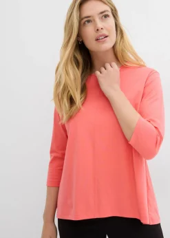 bonprix bonprix Camiseta tipo boxy de algodón orgánico Salmón claro Online