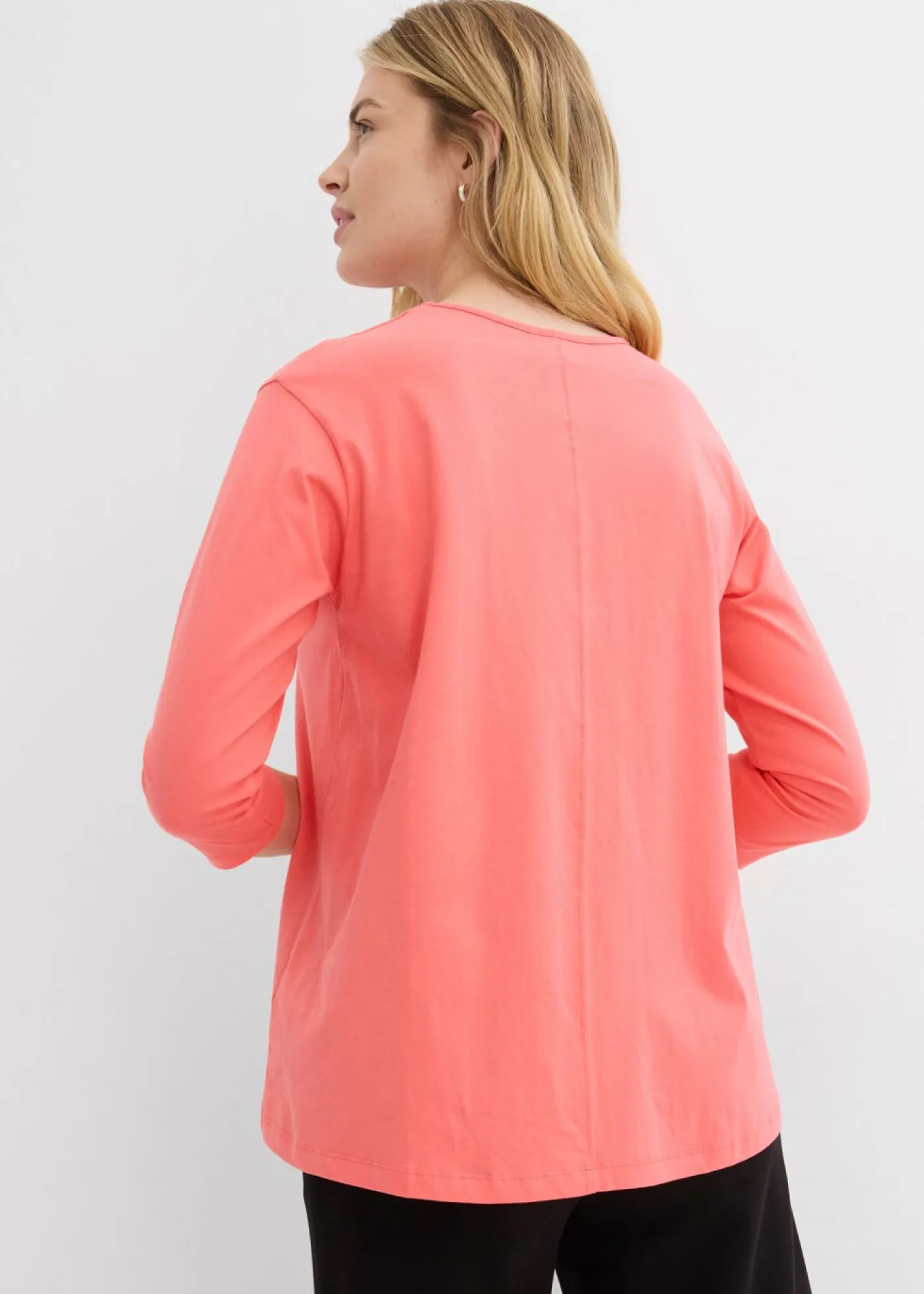 bonprix bonprix Camiseta tipo boxy de algodón orgánico Salmón claro Online
