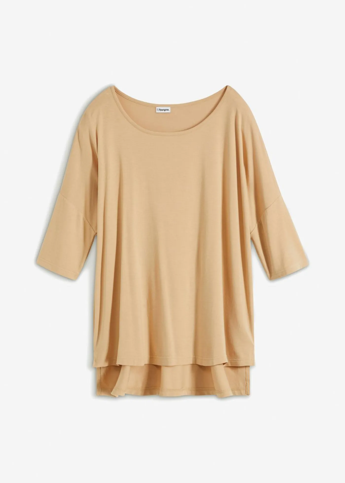 bonprix bonprix Camiseta tipo boxy de mezcla de viscosa suave Café con leche Best