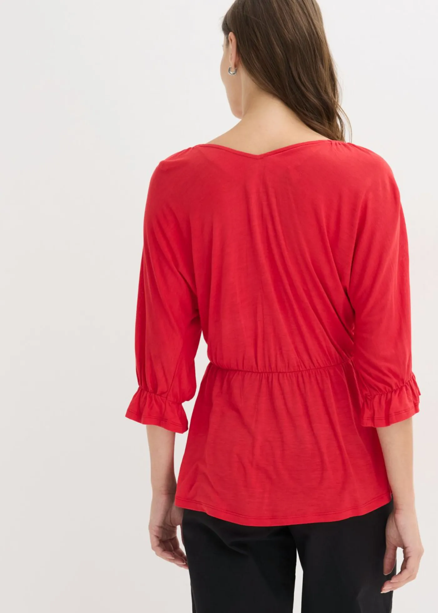 bonprix bonprix Camiseta tipo túnica en mezcla de viscosa fresa Hot