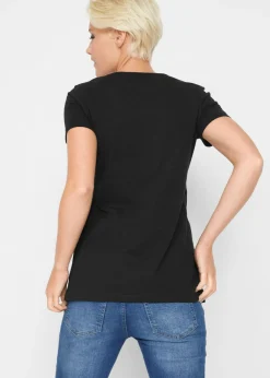 bonprix bonprix Camisetas premamá y de lactancia 2 en 1 (2 unidades) Negro-blanco Clearance