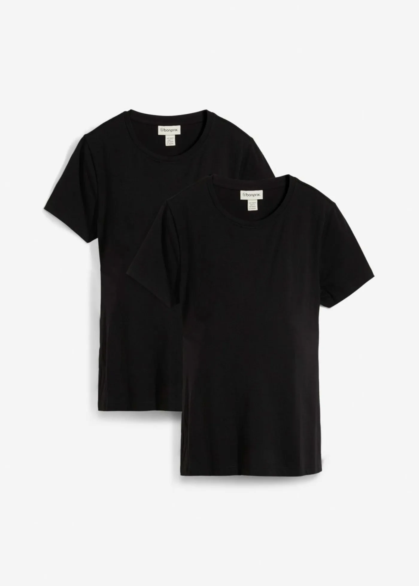 bonprix bonprix Camisetas premamá/de lactancia de algodón orgánico (2 unidades) Negro-negro Best