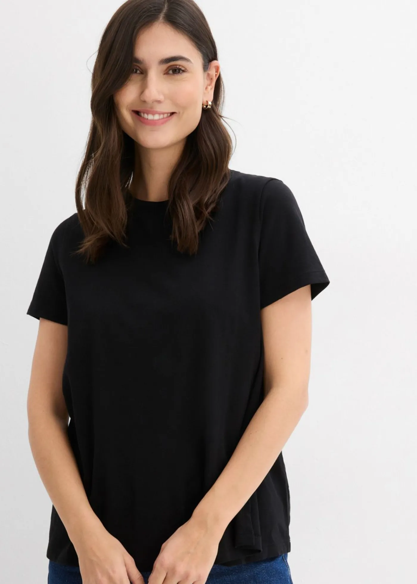 bonprix bonprix Camisetas premamá/de lactancia de algodón orgánico (2 unidades) Negro-negro Best