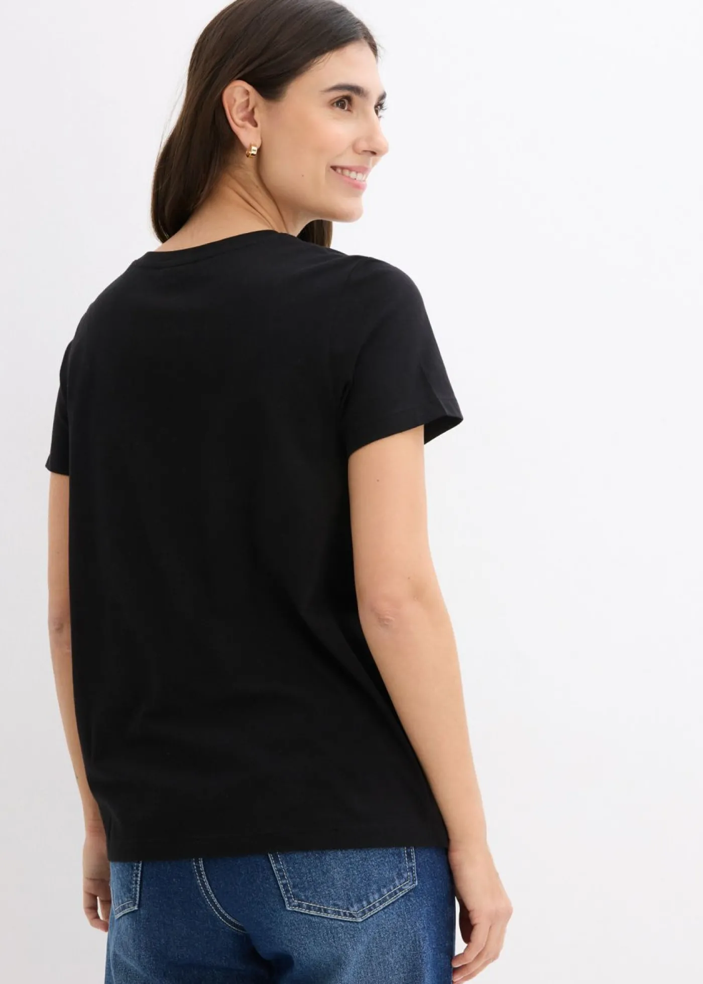 bonprix bonprix Camisetas premamá/de lactancia de algodón orgánico (2 unidades) Negro-negro Best