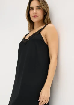 bonprix bonprix Camisón con encaje Negro Clearance