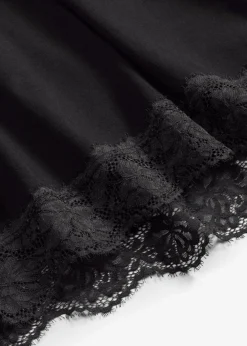 bonprix bonprix Camisón con encaje Negro