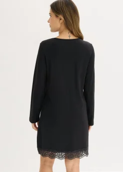 bonprix bonprix Camisón con encaje Negro