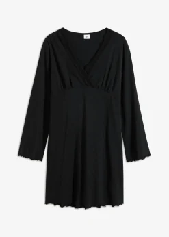 bonprix bonprix Camisón con encaje delicado Negro