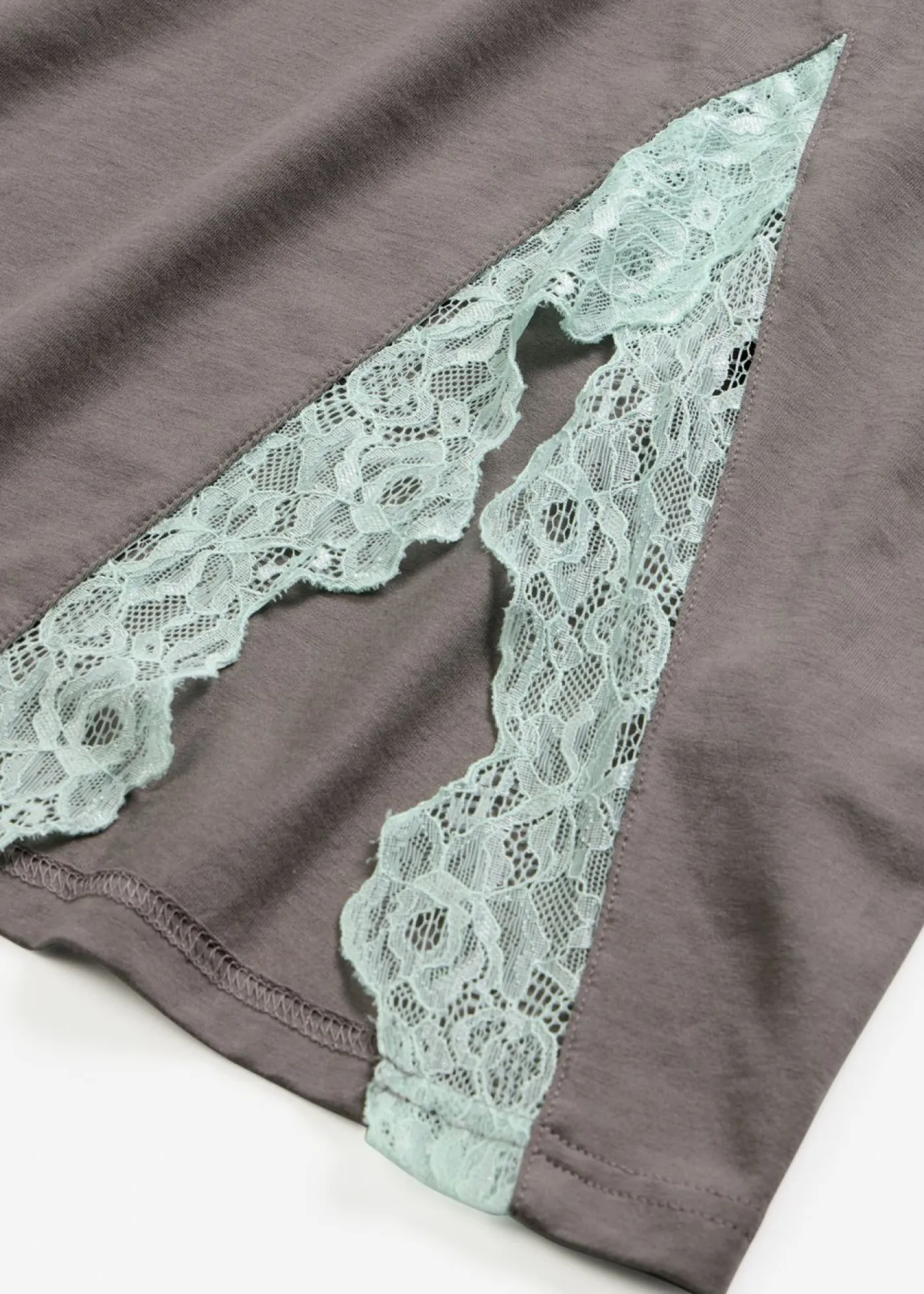 bonprix bonprix Camisón con viscosa y encaje Menta claro Outlet