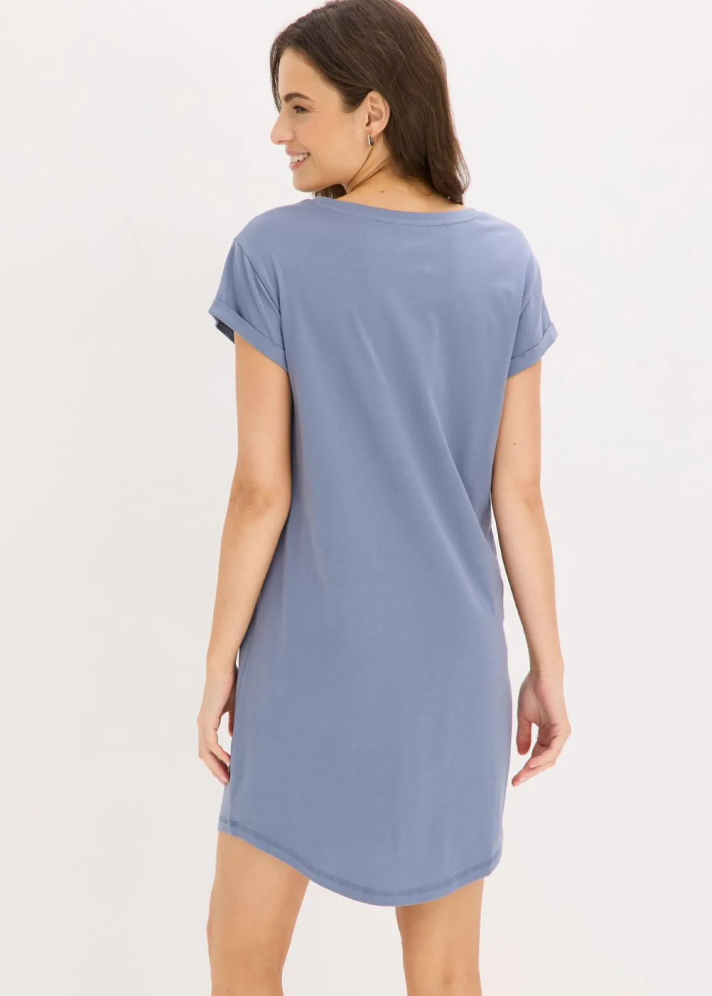 bonprix bonprix Camisón corto Azul ahumado estampado Sale