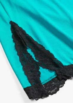 bonprix bonprix Camisón corto con un encaje delicado Esmeralda Outlet