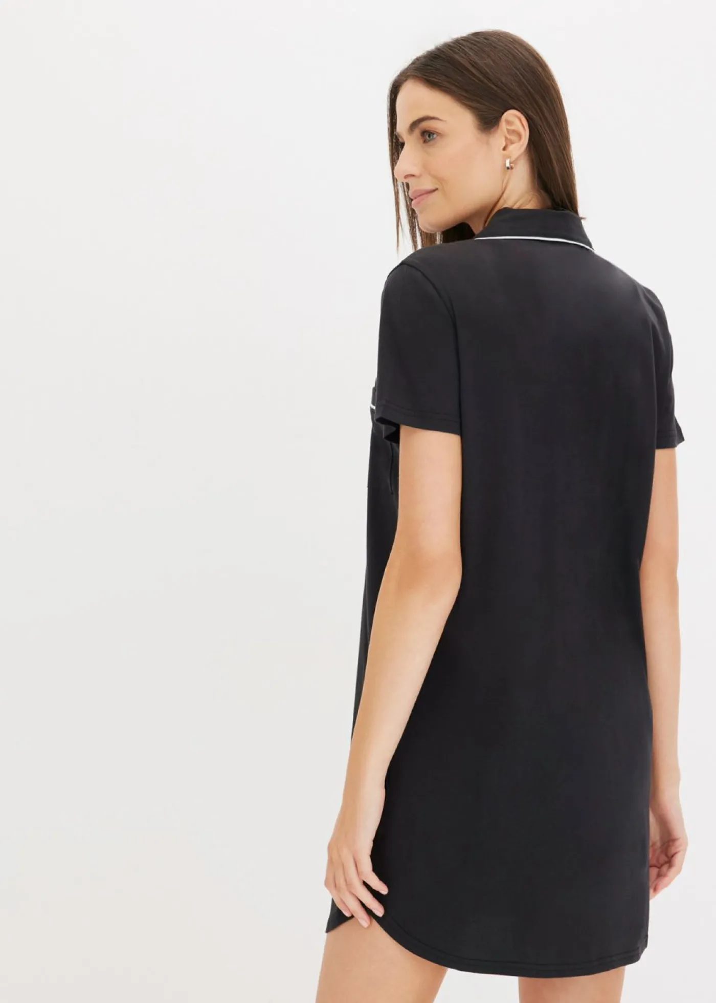 bonprix bonprix Camisón corto de algodón orgánico puro Gris claro jaspeado Discount