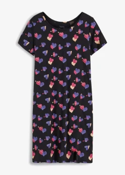 bonprix bonprix Camisón corto de algodón orgánico puro Magnolia-negro New