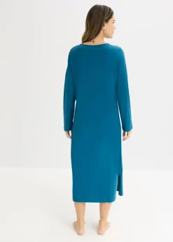bonprix bonprix Camisón de algodón puro Petróleo azul Online