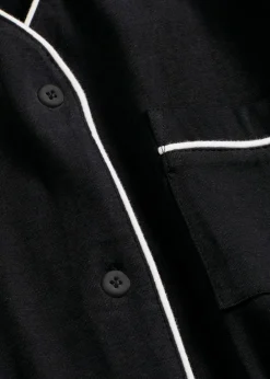 bonprix bonprix Camisón de algodón puro Negro Outlet