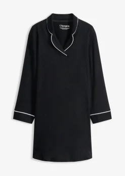 bonprix bonprix Camisón de algodón suave Negro Outlet