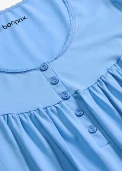 bonprix bonprix Camisón de lactancia de algodón orgánico azul provenzal Online