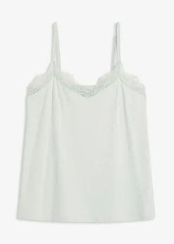 bonprix bonprix Camisón de mezcla de viscosa suave mentol claro Online