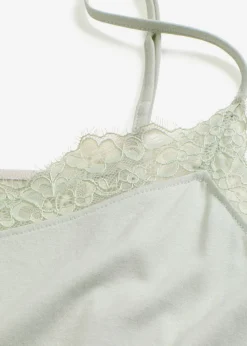 bonprix bonprix Camisón de mezcla de viscosa suave mentol claro Online