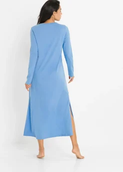 bonprix bonprix Camisón largo de algodón orgánico puro Azul Outlet
