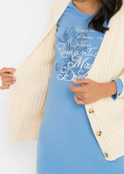 bonprix bonprix Camisón largo de algodón orgánico puro Azul Outlet