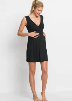 bonprix bonprix Camisón premamá de viscosa Negro Discount