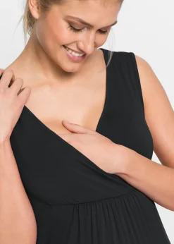 bonprix bonprix Camisón premamá de viscosa Negro Discount