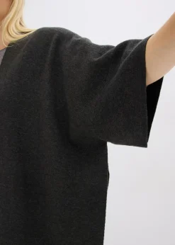 bonprix bonprix Capa de punto oversize Antracita jaspeado Online