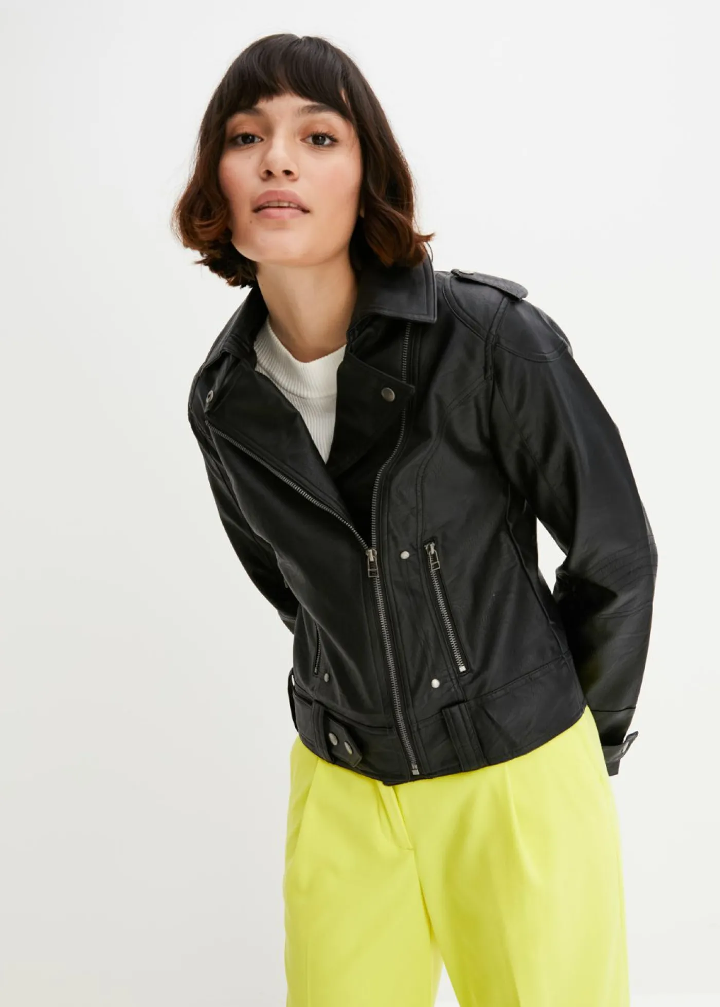 bonprix bonprix Cazadora de estilo biker Negro New